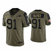 Nike Buffalo Bills 91 Ed Oliver 2021 Olive Salute To Service Limited Jersey Dyin,baseball caps,new era cap wholesale,wholesale hats
